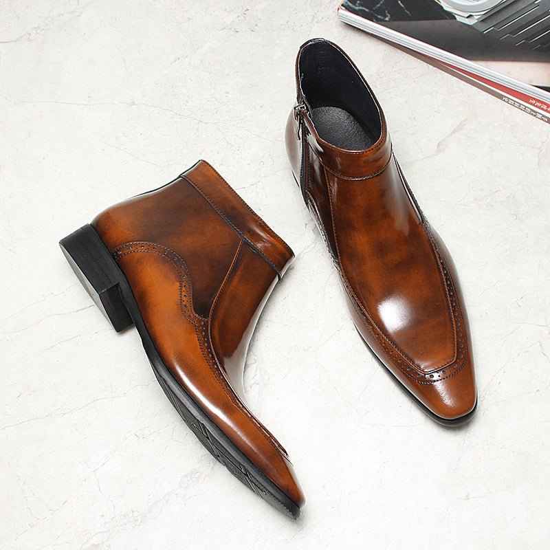 Zipper Dress Boots: The Perfect Fusion of Convenience and Formal Elegance - bomeishoes