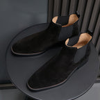 Chisel Plain Toe Suede Chelsea Boots for Men