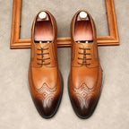 Brogue dress shoes for men Formal Lace-up Derby shoes