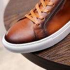 Men's Premium Gradient Patina Leather Sneakers