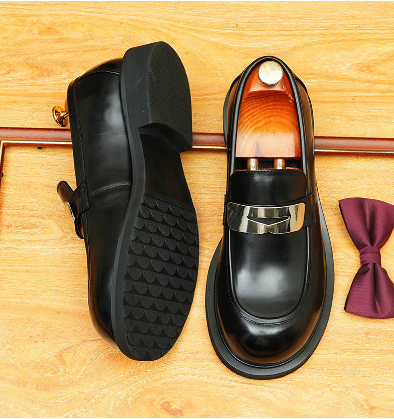 Men's Classic Round Toe Slip-On Leather Loafers