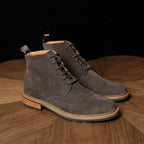 Men's Suede Wingtip Brogue Lace-Up Ankle Dress Boots