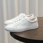 Men's Classic Triple-White Leather Low-Top Sneakers