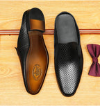 Men's Cutout Leather Closed-Toe Mule Loafers