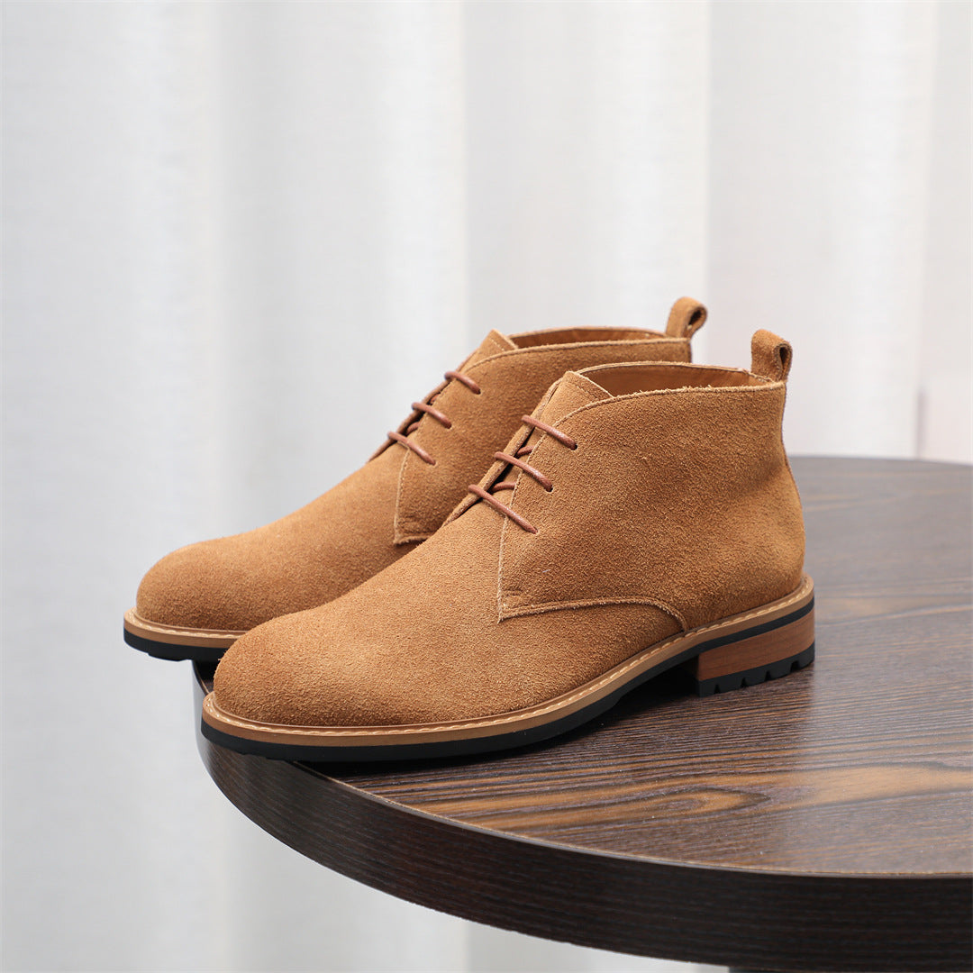 Plain Toe Suede Chukka Boots for Men
