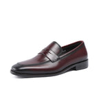 Mens Square Toe Derby Shoes: Stylish Slip-on Dress Shoes for Gala