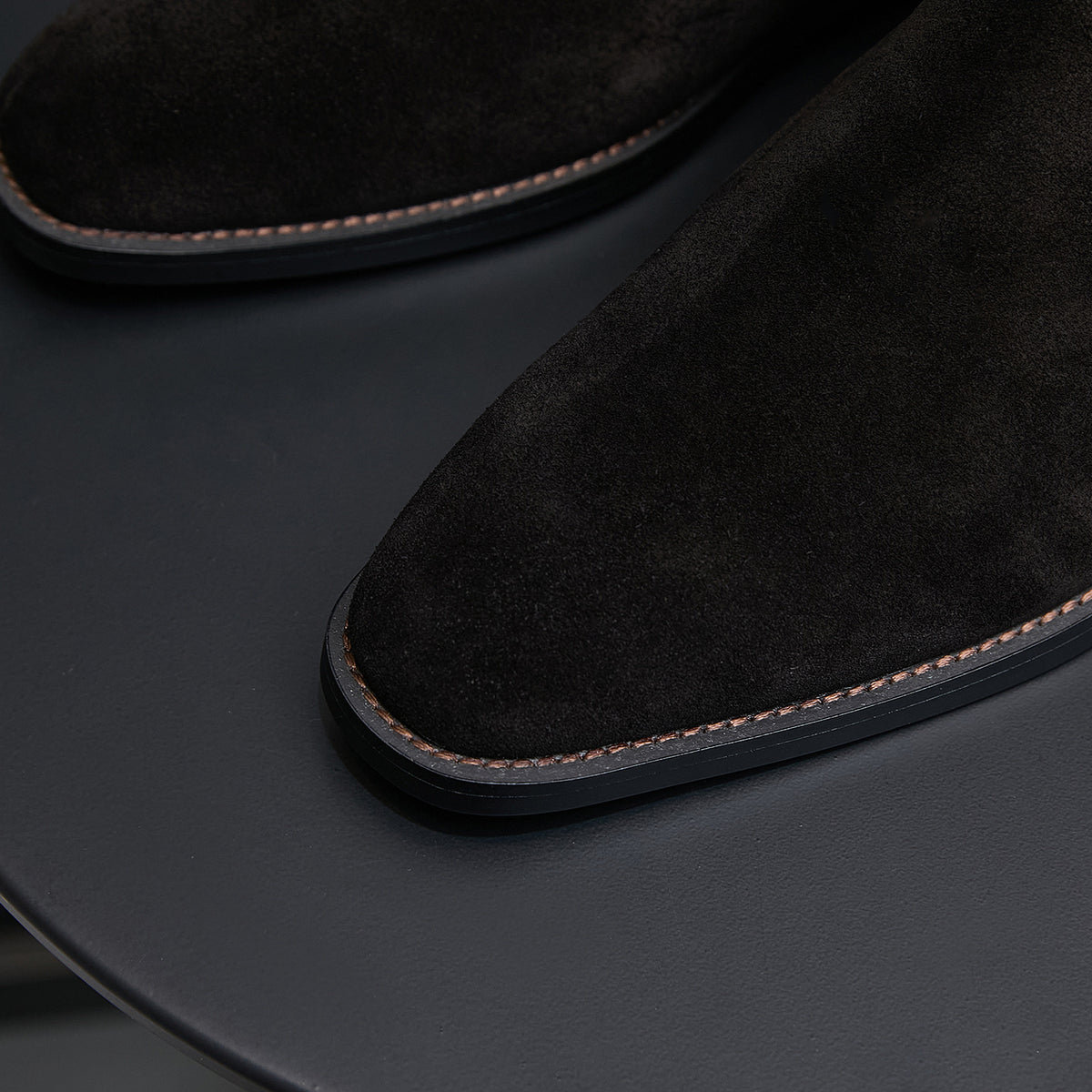 Chisel Plain Toe Suede Chelsea Boots for Men