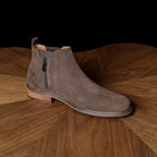 Men's Suede Plain Toe Side-Zip Chelsea Ankle Boots
