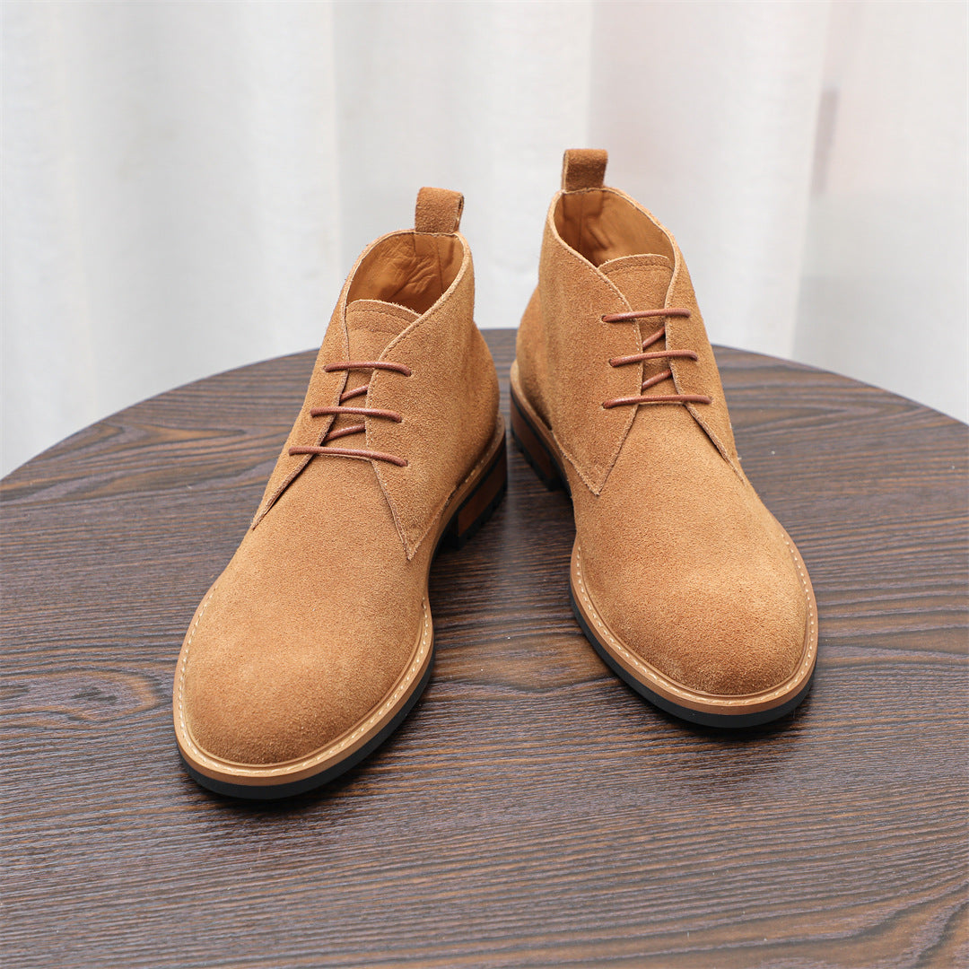 Plain Toe Suede Chukka Boots for Men