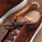 Men's Premium Seamless Patina Leather Sneakers