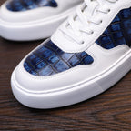 Men's Premium Crocodile Embossed Leather GAT Sneakers