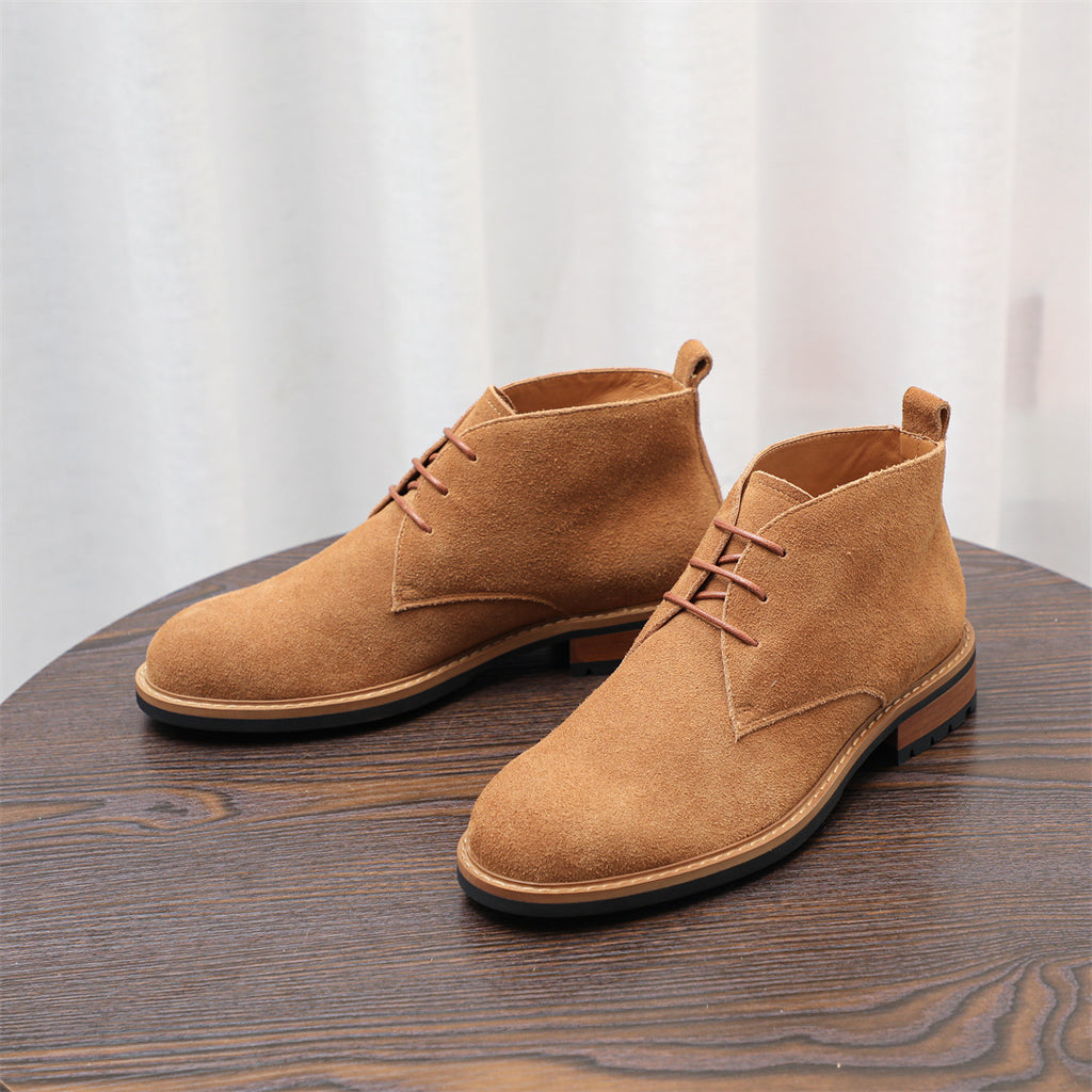 Plain Toe Suede Chukka Boots for Men