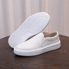 Men's Premium Pebbled Leather Slip-On Loafers