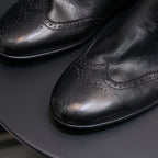 Wingtip Brogue Leather Chelsea Boots for Men