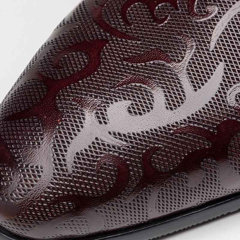 Engraving Monk Strap Formal Shoes For Men Business Casual - Bomeishoes