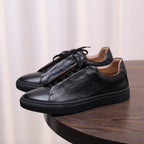 Men's Premium Seamless Patina Leather Sneakers