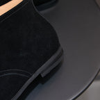 Men's Suede Chisel Plain Toe Lace-Up Chukka Dress Boots