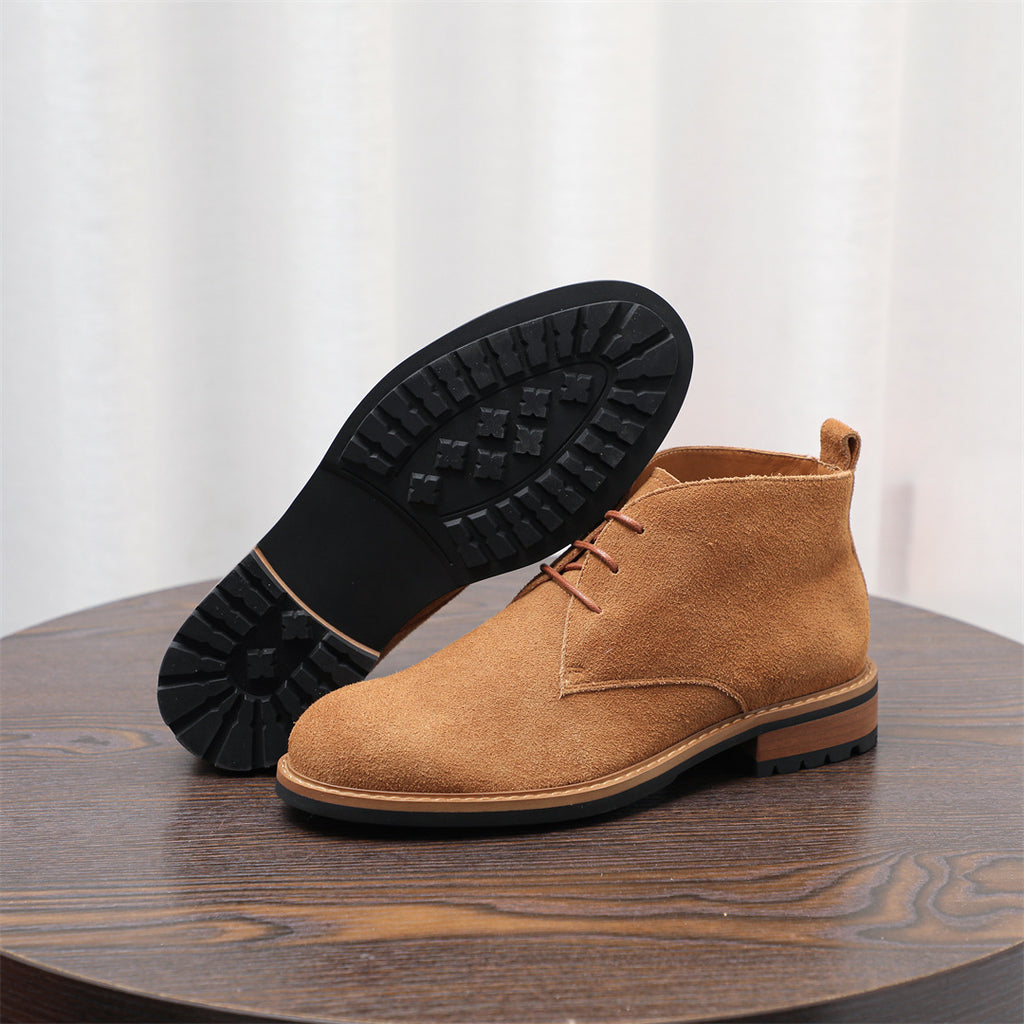 Plain Toe Suede Chukka Boots for Men