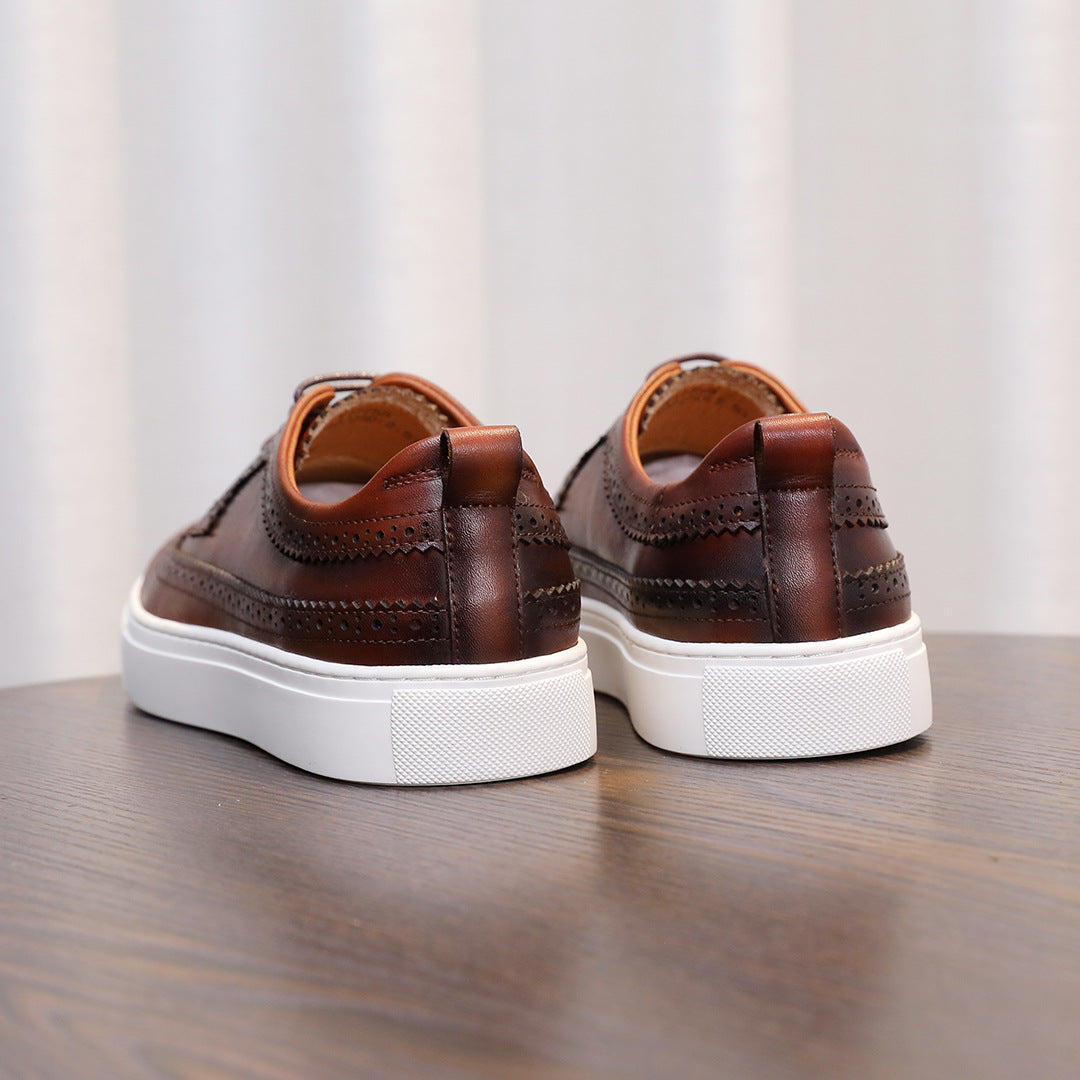 Men's Premium Wingtip Brogue Leather Dress Sneakers