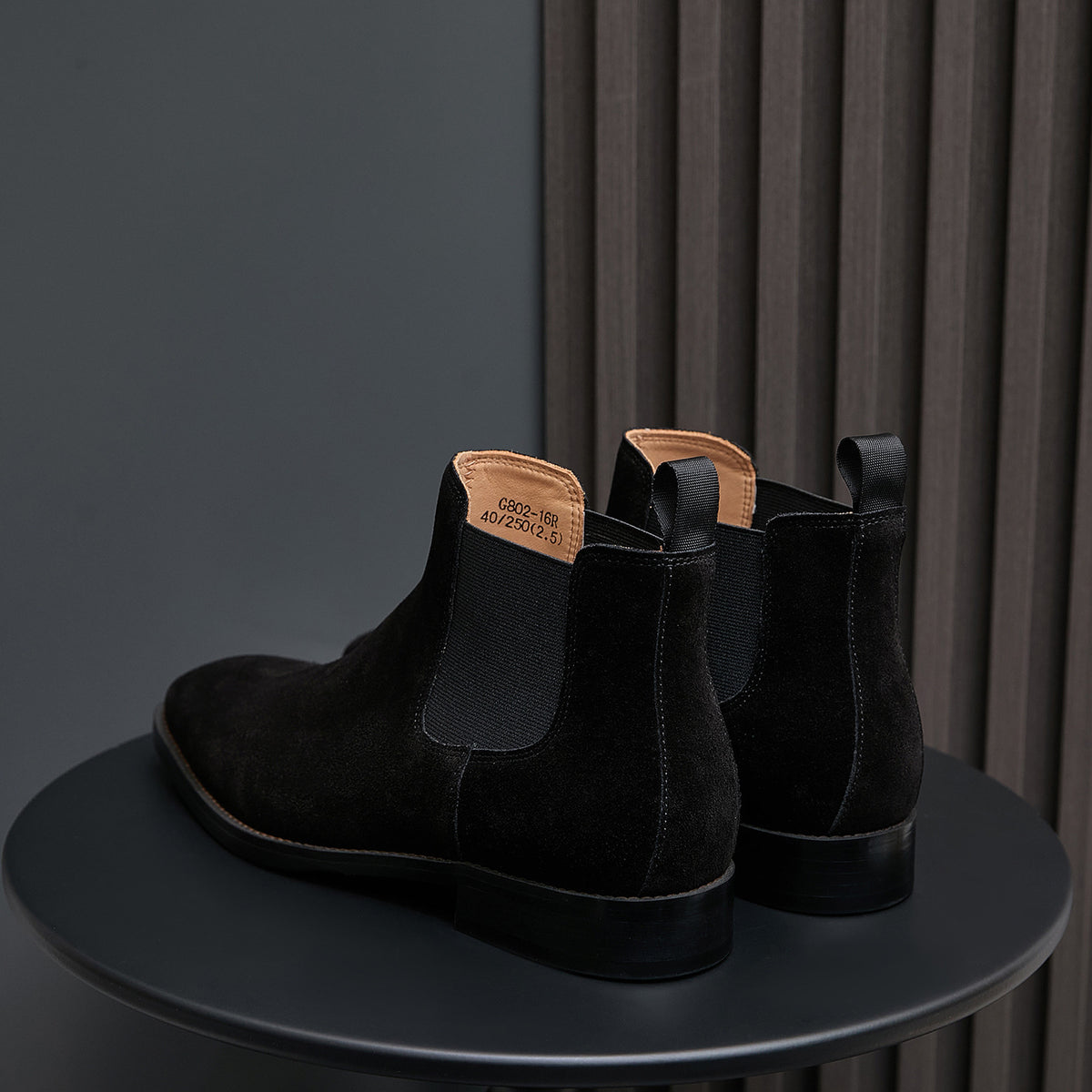 Chisel Plain Toe Suede Chelsea Boots for Men