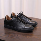 Men's Premium Seamless Patina Leather Sneakers