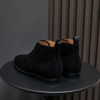 Men's Suede Chisel Plain Toe Lace-Up Chukka Dress Boots