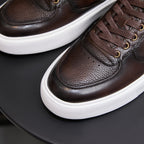 Men's Premium Patina Leather Dress Casual Sneakers