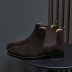 Chisel Plain Toe Suede Chelsea Boots for Men