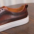 Men's Premium Wingtip Brogue Leather Dress Sneakers
