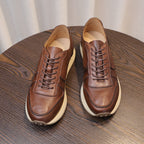 Men's Premium Retro Runner Leather Casual Sneakers