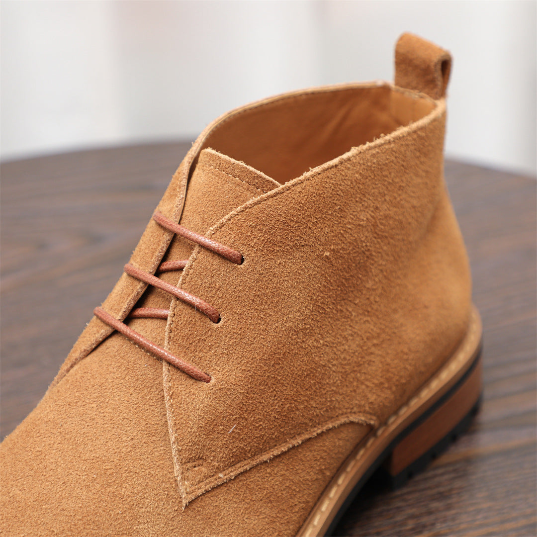 Plain Toe Suede Chukka Boots for Men