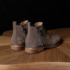 Men's Suede Plain Toe Side-Zip Chelsea Ankle Boots