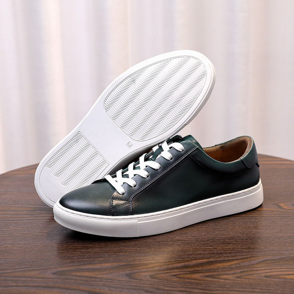 Men's Premium Gradient Patina Leather Sneakers