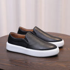 Men's Premium Pebbled Leather Slip-On Loafers