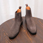 Men's Suede Chisel Plain Toe Elastic Chelsea Dress Boots