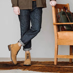 Men's Suede Wingtip Brogue Lace-Up Ankle Dress Boots