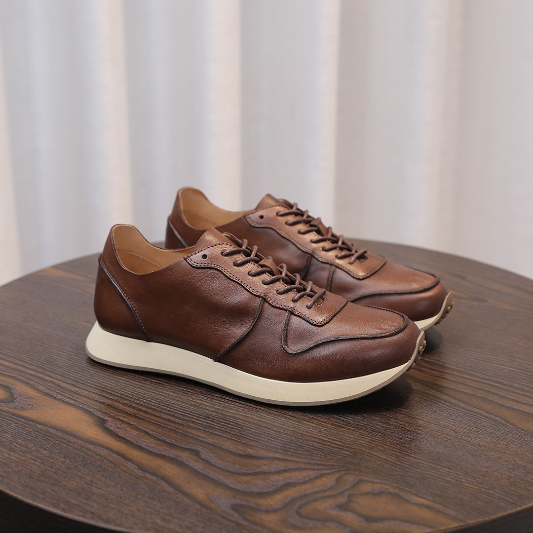Men's Premium Retro Runner Leather Casual Sneakers