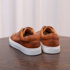 Men's Luxury Full-Grain Leather Low-Top Sneakers