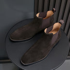 Chisel Plain Toe Suede Chelsea Boots for Men