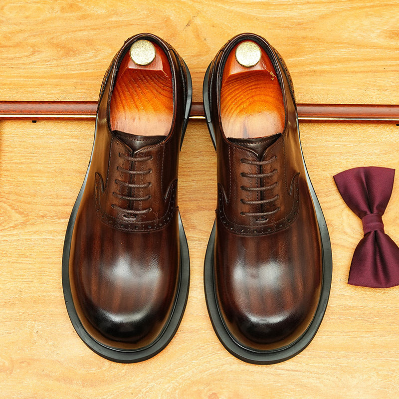 bomeishoes classic dress shoes for men Fashion Lace-up Oxford shoes