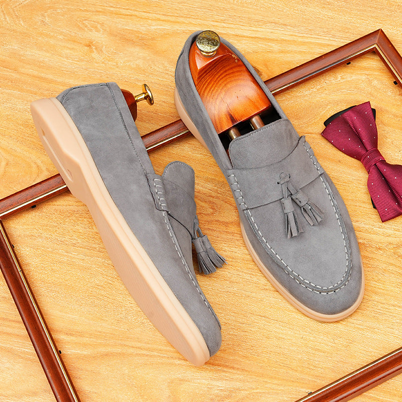 Men's Suede Tassel Casual Dress Loafers