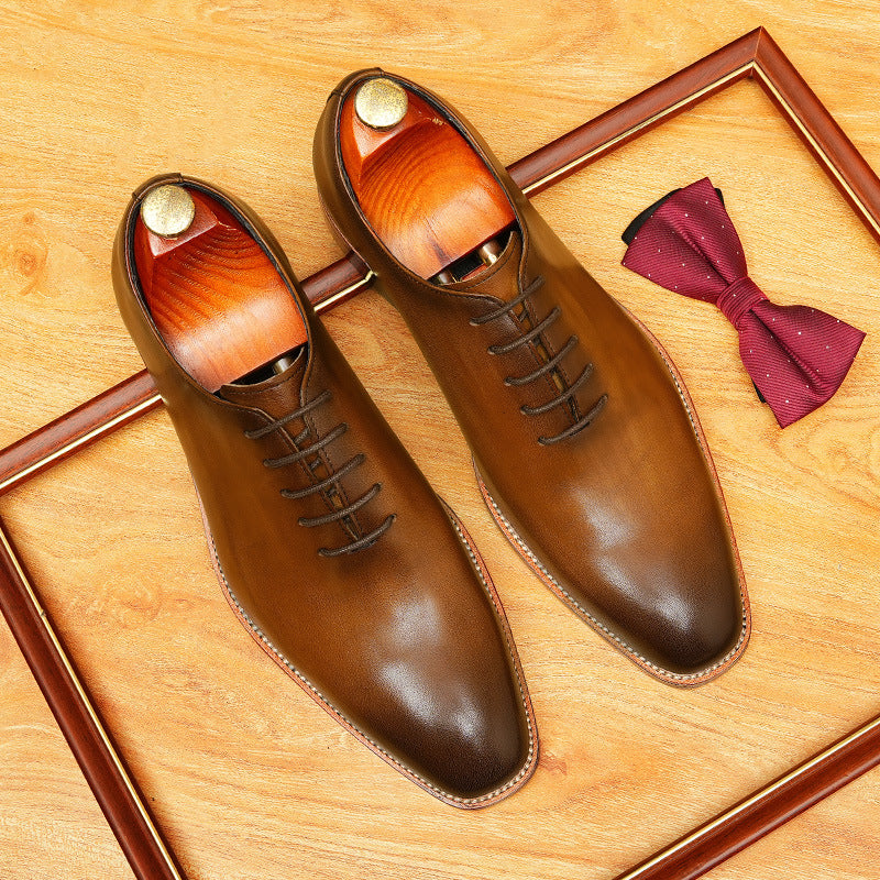 bomeishoes Fashion office dress shoes men Lace-up Oxford shoes