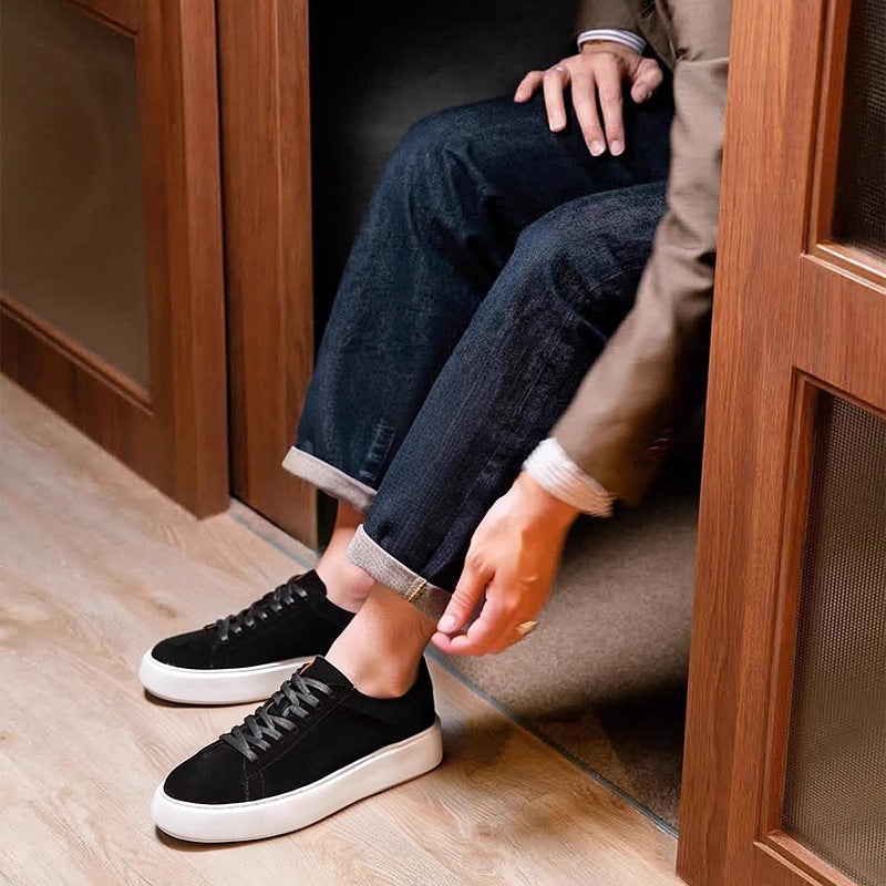 Men's Premium Suede Low-Top Casual Sneakers