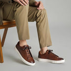 Men's Premium Seamless Patina Leather Sneakers