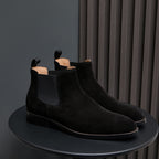 Chisel Plain Toe Suede Chelsea Boots for Men