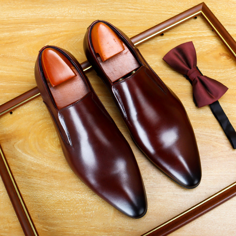 Men's Sleek Pointed Toe Slip-On Dress Loafers