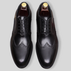 Men's Wingtip Brogue Chisel Toe Leather Oxfords