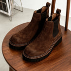 Men's Classic Suede Round Toe Chelsea Boots - Slip-On