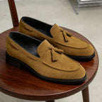 Men's Classic Suede Tassel Dress Loafers