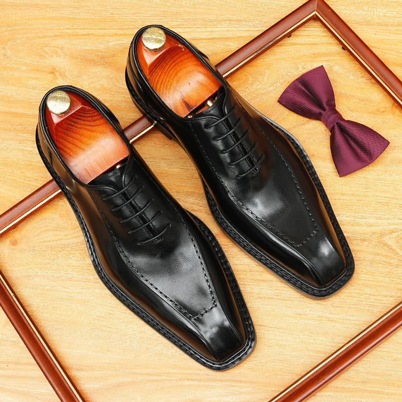 bomeishoes fashion dress shoes for men Lace-up Oxford Wedding shoes